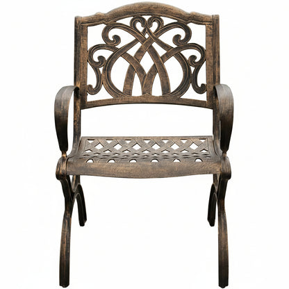 Modern Outdoor Mesh Lattice Aluminum 95-In Bronze Large Rectangular Patio Eight Arm Chairs Dining Set