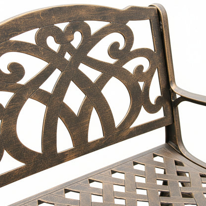 Modern Outdoor Mesh Lattice Aluminum 95-In Bronze Large Rectangular Patio Eight Arm Chairs Dining Set